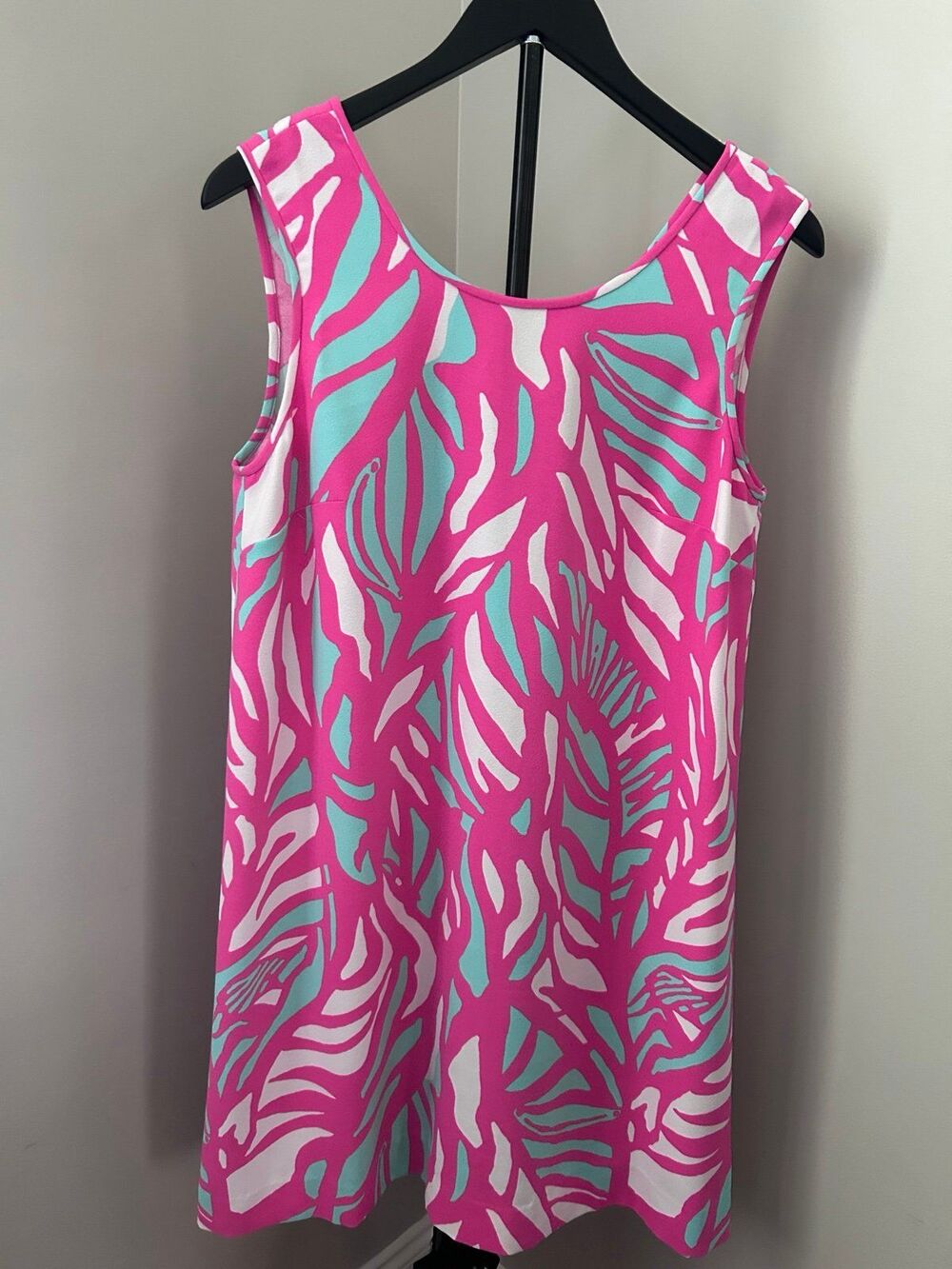 Lilly Pulitzer Sabrina Shift Dress Pink Mint Green Palm Zebra Medium